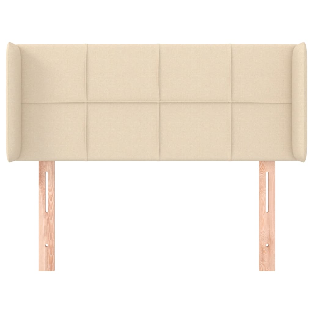 Hoofdbord met randen 83x16x78/88 cm stof crèmekleurig 83 x 16 x 78/88 cm Crème