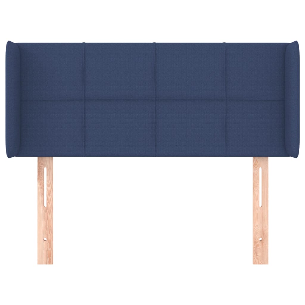 Hoofdbord met randen 83x16x78/88 cm stof blauw 83 x 16 x 78/88 cm Blauw