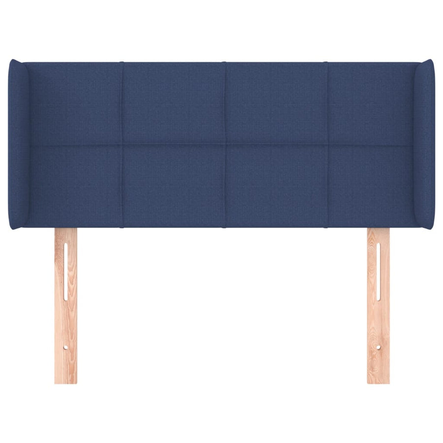 Hoofdbord met randen 83x16x78/88 cm stof blauw 83 x 16 x 78/88 cm Blauw