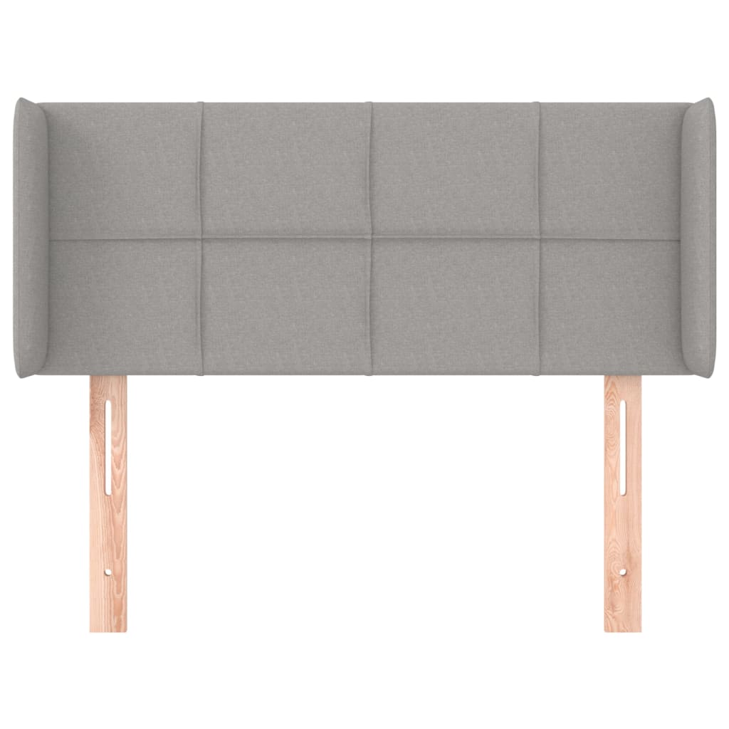 Hoofdbord met randen 93x16x78/88 cm stof lichtgrijs 93 x 16 x 78/88 cm Lichtgrijs