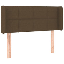 Hoofdbord met randen 93x16x78/88 cm stof donkerbruin 93 x 16 x 78/88 cm Donkerbruin