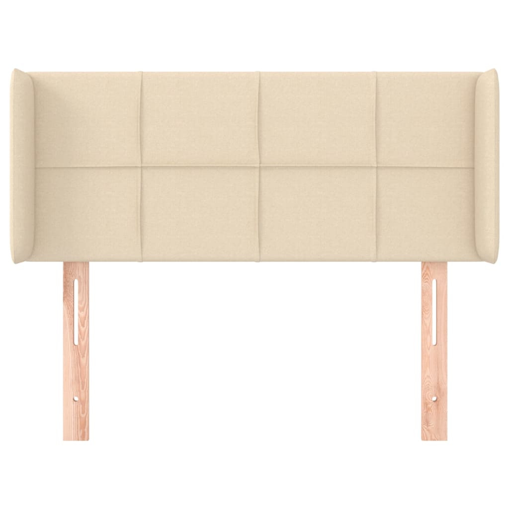 Hoofdbord met randen 93x16x78/88 cm stof crèmekleurig 93 x 16 x 78/88 cm Crème