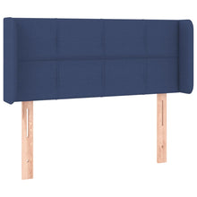Hoofdbord met randen 93x16x78/88 cm stof blauw 93 x 16 x 78/88 cm Blauw