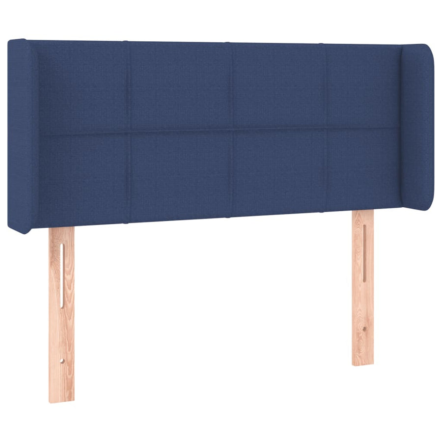 Hoofdbord met randen 93x16x78/88 cm stof blauw 93 x 16 x 78/88 cm Blauw