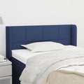 Hoofdbord met randen 93x16x78/88 cm stof blauw