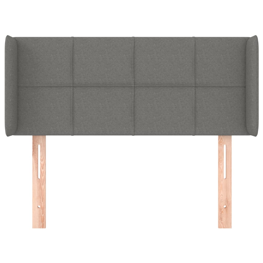 Hoofdbord met randen 103x16x78/88 cm stof donkergrijs 103 x 16 x 78/88 cm Donkergrijs