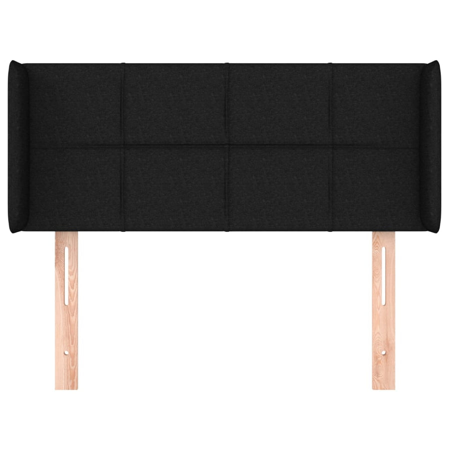 Hoofdbord Met Randen Stof 103 x 16 x 78/88 cm Zwart