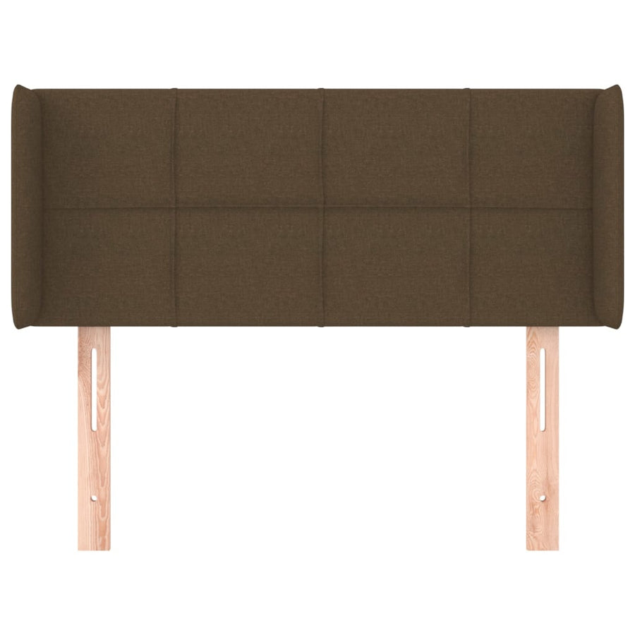 Hoofdbord met randen 103x16x78/88 cm stof donkerbruin 103 x 16 x 78/88 cm Donkerbruin