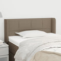 Hoofdbord met randen 103x16x78/88 cm stof taupe