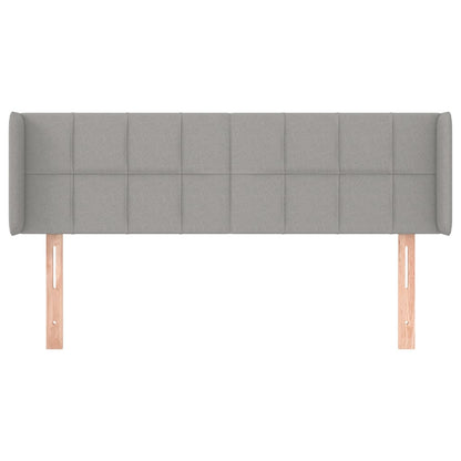 Hoofdbord met randen 147x16x78/88 cm stof lichtgrijs 147 x 16 x 78/88 cm Lichtgrijs