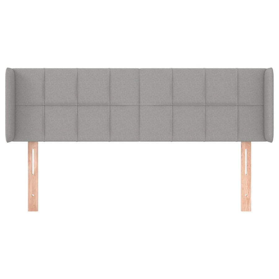 Hoofdbord met randen 147x16x78/88 cm stof lichtgrijs 147 x 16 x 78/88 cm Lichtgrijs