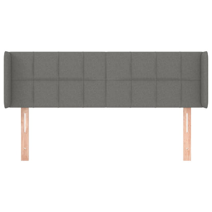 Hoofdbord met randen 147x16x78/88 cm stof donkergrijs 147 x 16 x 78/88 cm Donkergrijs