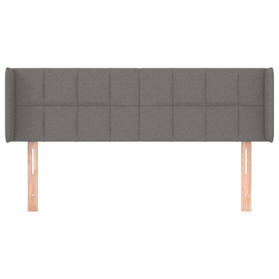 Hoofdbord met randen 147x16x78/88 cm stof donkergrijs 147 x 16 x 78/88 cm Donkergrijs