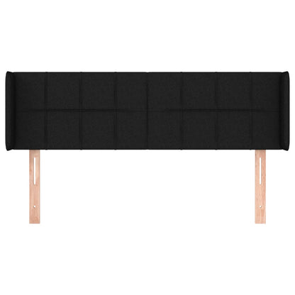 Hoofdbord met randen 147x16x78/88 cm stof zwart 147 x 16 x 78/88 cm Zwart