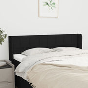 Hoofdbord stof 147x16x78/88 cm zwart