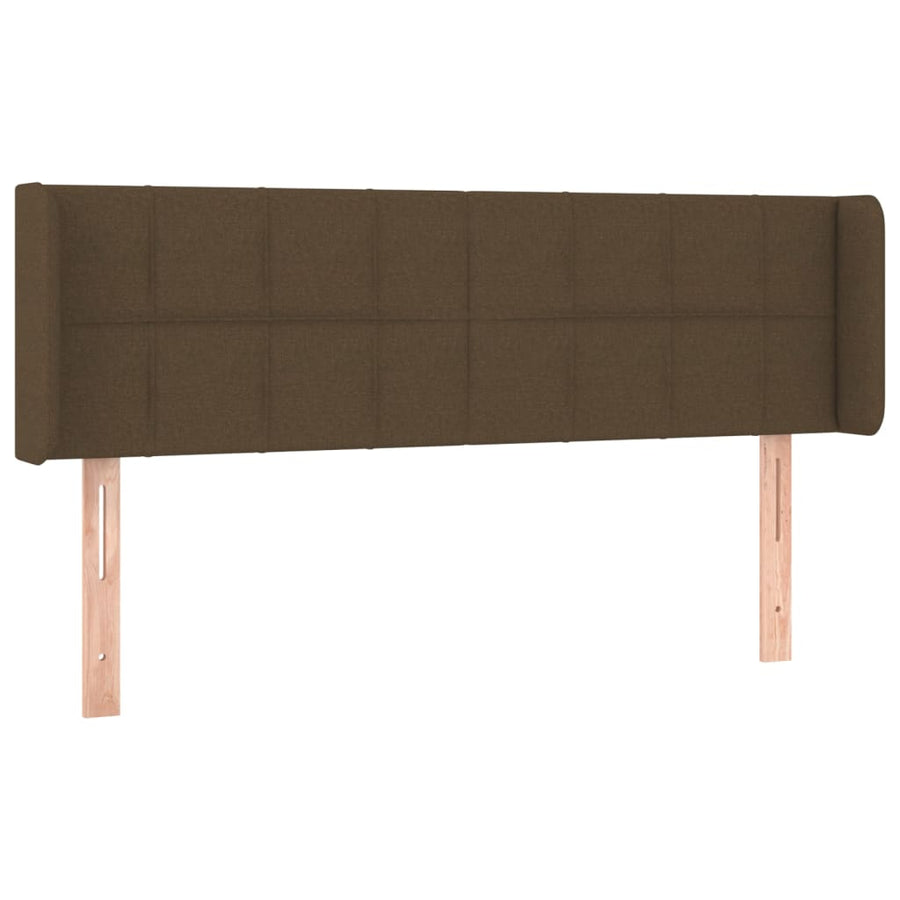 Hoofdbord met randen 147x16x78/88 cm stof donkerbruin 147 x 16 x 78/88 cm Donkerbruin
