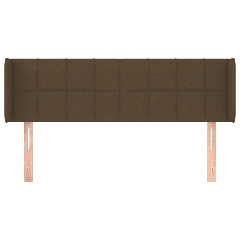 Hoofdbord met randen 147x16x78/88 cm stof donkerbruin 147 x 16 x 78/88 cm Donkerbruin