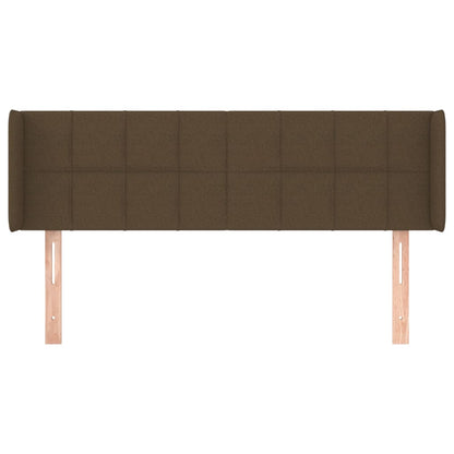 Hoofdbord met randen 147x16x78/88 cm stof donkerbruin 147 x 16 x 78/88 cm Donkerbruin