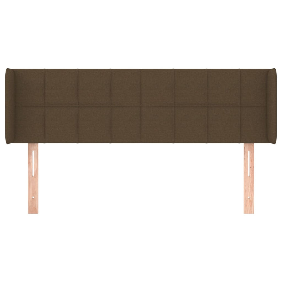 Hoofdbord met randen 147x16x78/88 cm stof donkerbruin 147 x 16 x 78/88 cm Donkerbruin
