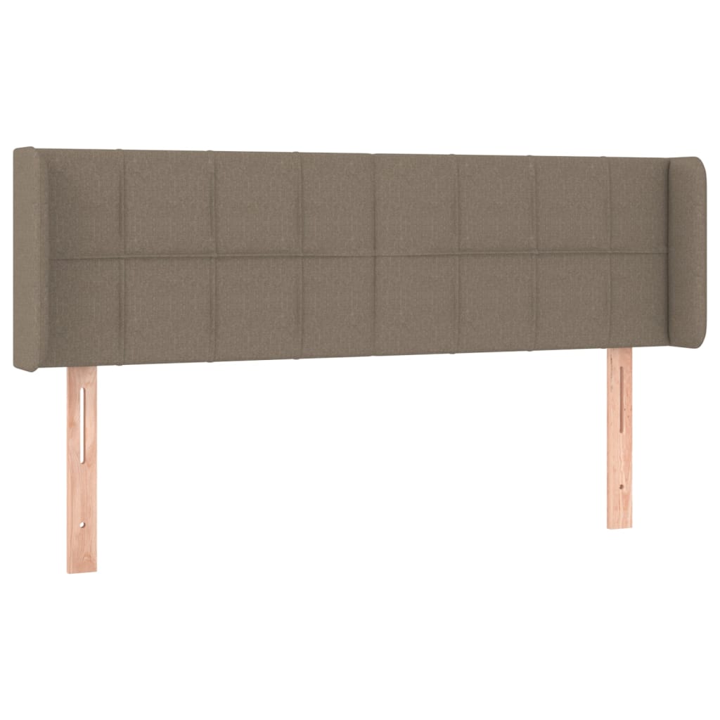 Hoofdbord Met Randen Stof 147 x 16 x 78/88 cm Taupe