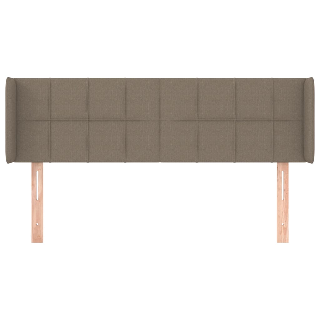 Hoofdbord Met Randen Stof 147 x 16 x 78/88 cm Taupe