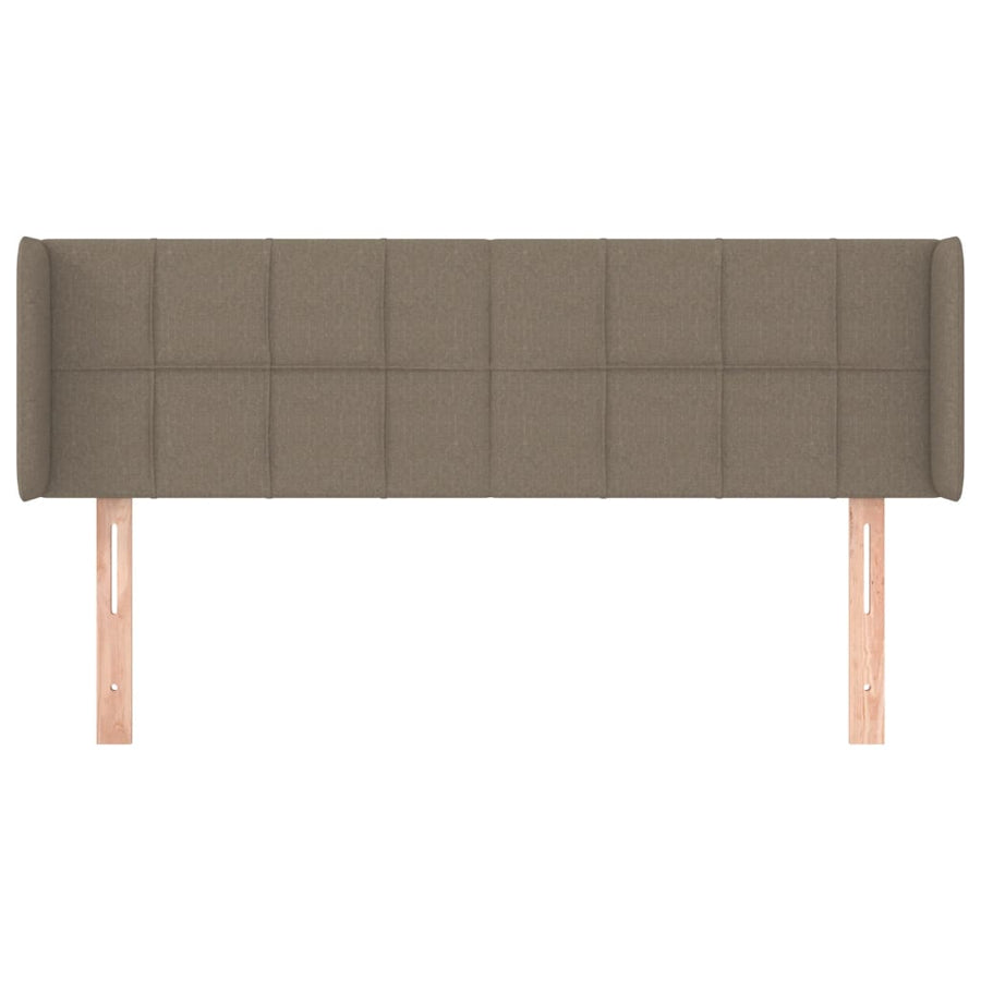 Hoofdbord Met Randen Stof 147 x 16 x 78/88 cm Taupe