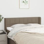 Hoofdbord stof taupe 147x16x78/88 cm