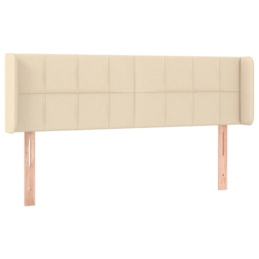 Hoofdbord met randen 147x16x78/88 cm stof crèmekleurig 147 x 16 x 78/88 cm Crème