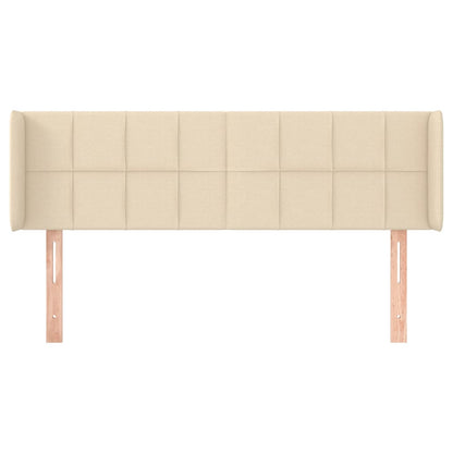 Hoofdbord met randen 147x16x78/88 cm stof crèmekleurig 147 x 16 x 78/88 cm Crème