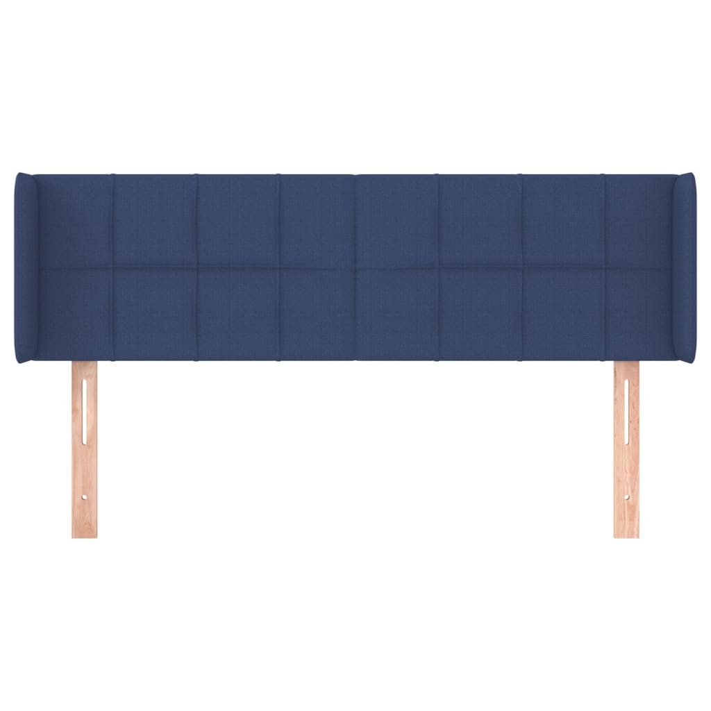 Hoofdbord met randen 147x16x78/88 cm stof blauw 147 x 16 x 78/88 cm Blauw