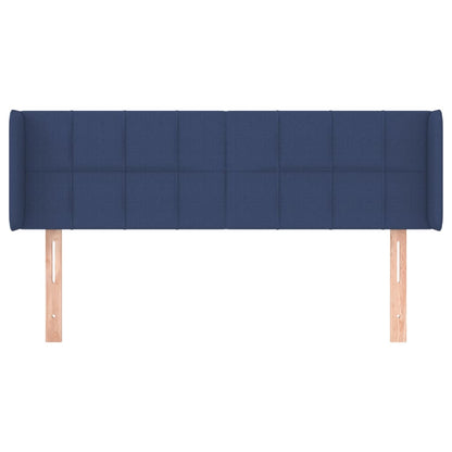 Hoofdbord met randen 147x16x78/88 cm stof blauw 147 x 16 x 78/88 cm Blauw