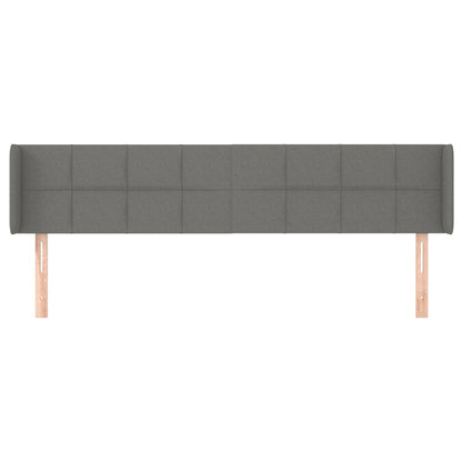 Hoofdbord met randen 163x16x78/88 cm stof donkergrijs 163 x 16 x 78/88 cm Donkergrijs