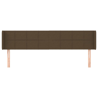 Hoofdbord met randen 163x16x78/88 cm stof donkerbruin 163 x 16 x 78/88 cm Donkerbruin