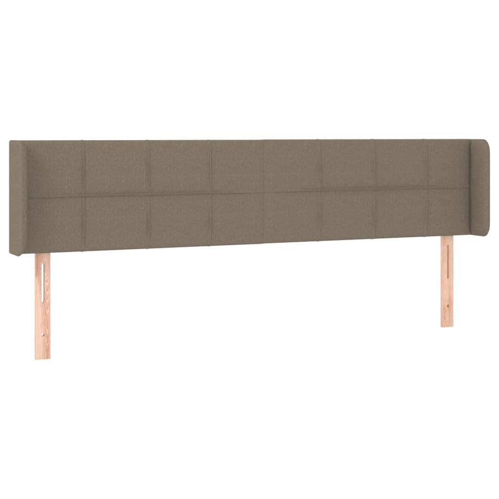 Hoofdbord met randen 163x16x78/88 cm stof taupe 163 x 16 x 78/88 cm Taupe