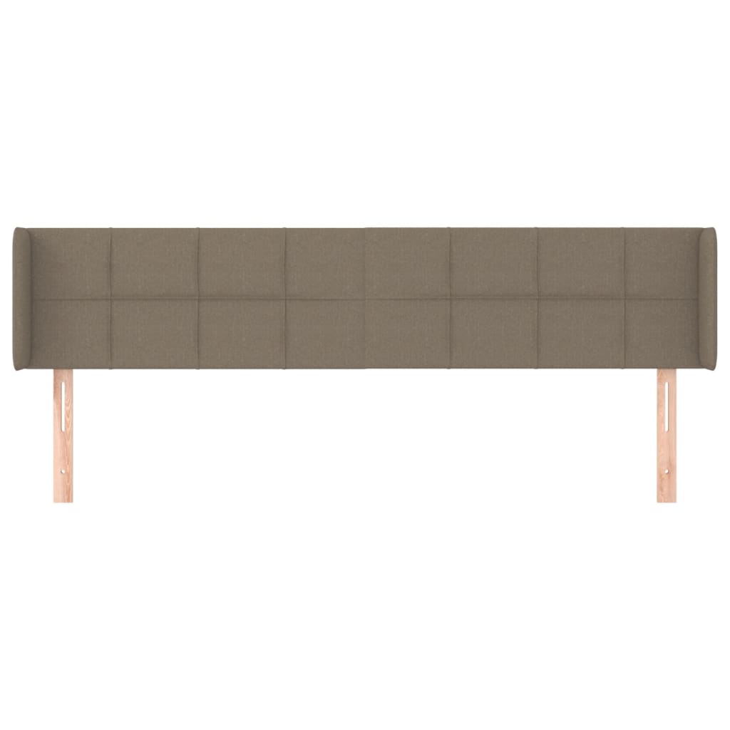 Hoofdbord met randen 163x16x78/88 cm stof taupe 163 x 16 x 78/88 cm Taupe