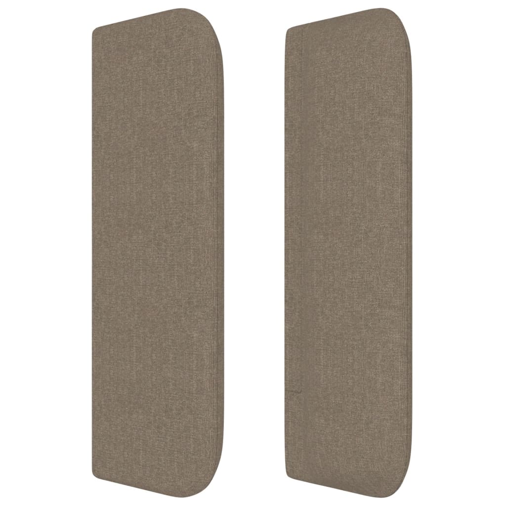 Hoofdbord met randen 163x16x78/88 cm stof taupe 163 x 16 x 78/88 cm Taupe