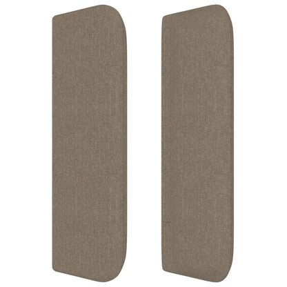 Hoofdbord met randen 163x16x78/88 cm stof taupe 163 x 16 x 78/88 cm Taupe