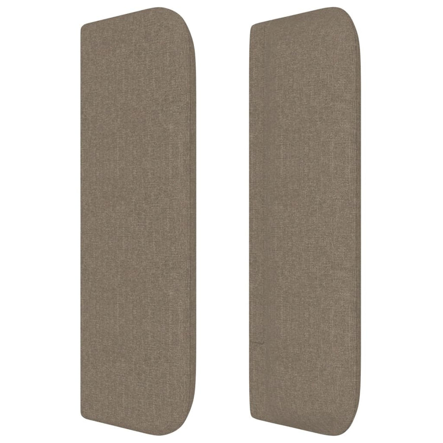 Hoofdbord met randen 163x16x78/88 cm stof taupe 163 x 16 x 78/88 cm Taupe