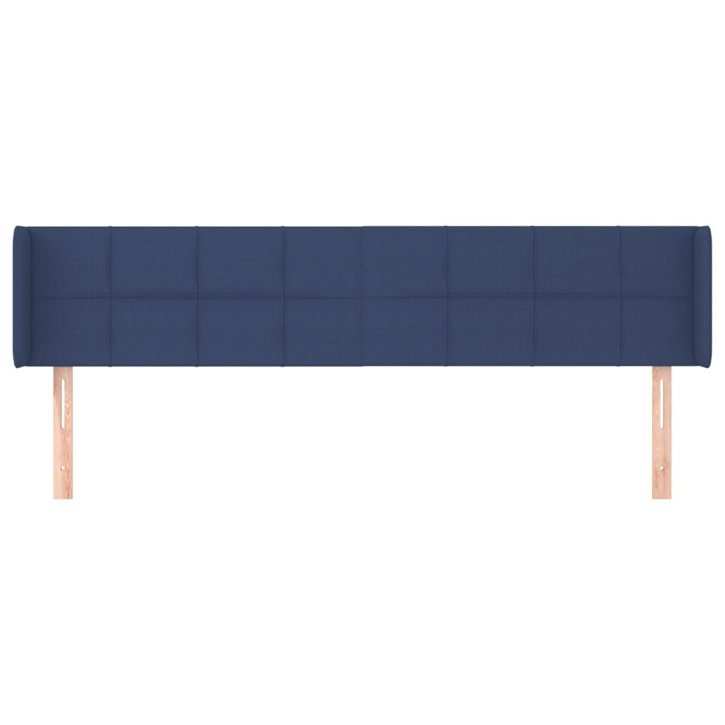 Hoofdbord met randen 163x16x78/88 cm stof blauw 163 x 16 x 78/88 cm Blauw
