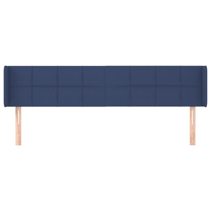 Hoofdbord met randen 163x16x78/88 cm stof blauw 163 x 16 x 78/88 cm Blauw