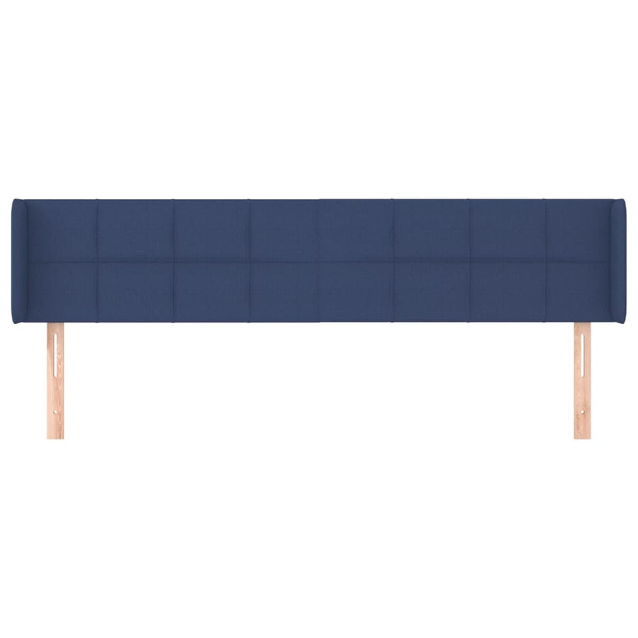 Hoofdbord met randen 163x16x78/88 cm stof blauw 163 x 16 x 78/88 cm Blauw
