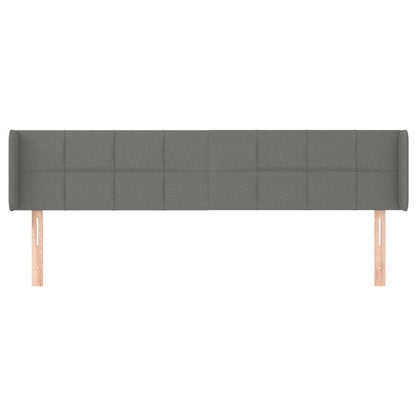 Hoofdbord met randen 183x16x78/88 cm stof donkergrijs 183 x 16 x 78/88 cm Donkergrijs