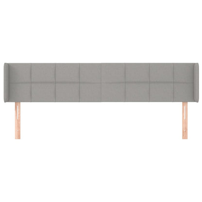 Hoofdbord met randen 203x16x78/88 cm stof lichtgrijs 203 x 16 x 78/88 cm Lichtgrijs