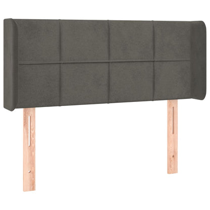 Hoofdbord met randen 83x16x78/88 cm fluweel donkergrijs 83 x 16 x 78/88 cm Donkergrijs