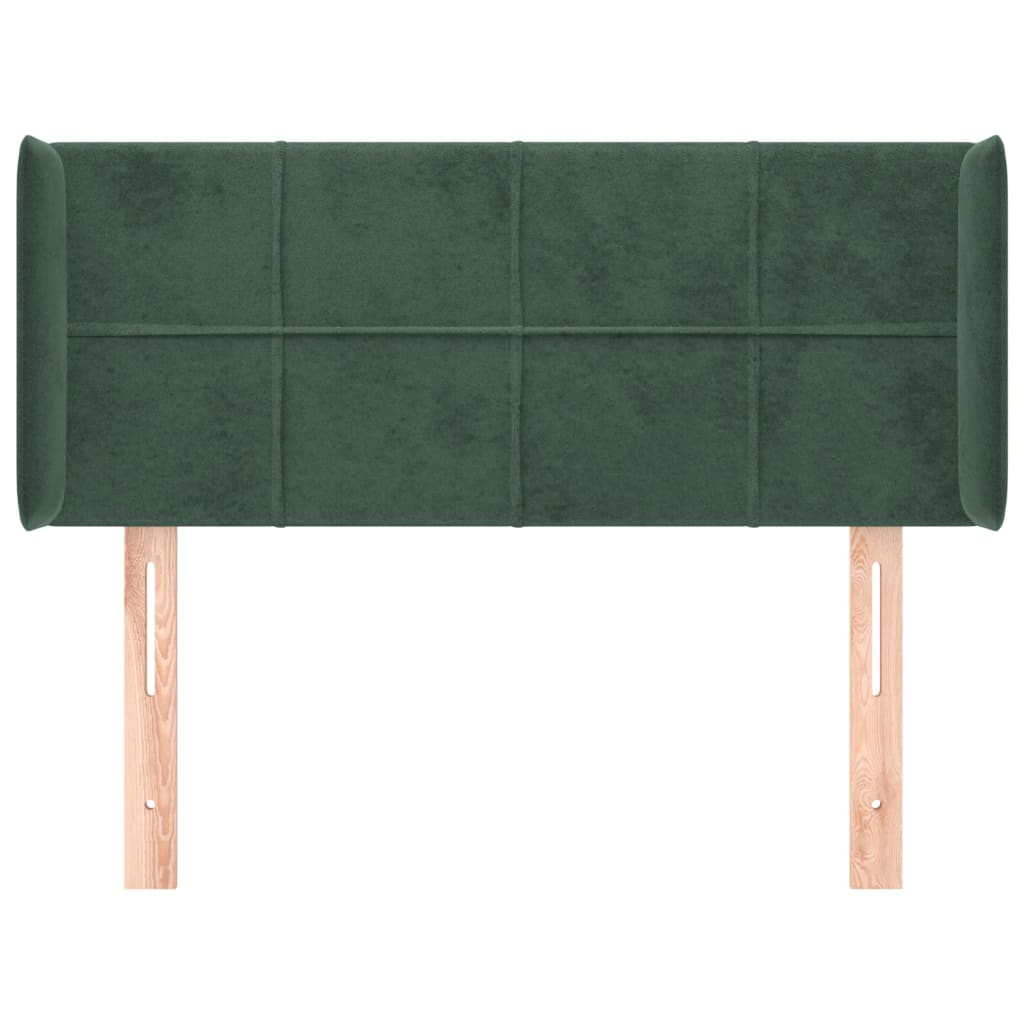 Hoofdbord Met Randen Fluweel 1 83 x 16 x 78/88 cm Donkergroen