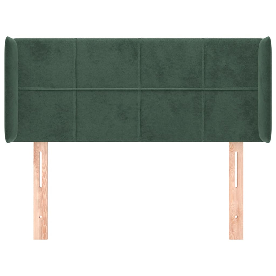 Hoofdbord Met Randen Fluweel 1 83 x 16 x 78/88 cm Donkergroen