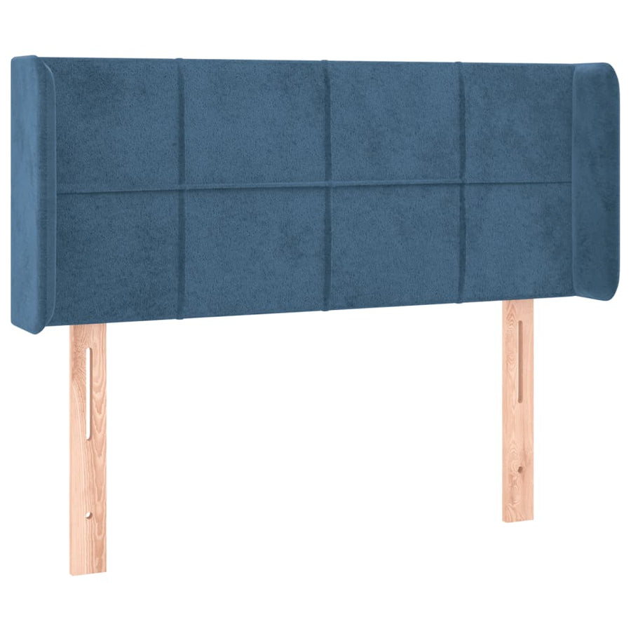 Hoofdbord Met Randen Fluweel 83 x 16 x 78/88 cm Donkerblauw