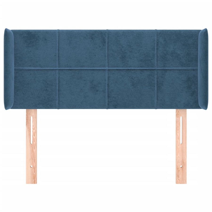 Hoofdbord Met Randen Fluweel 83 x 16 x 78/88 cm Donkerblauw