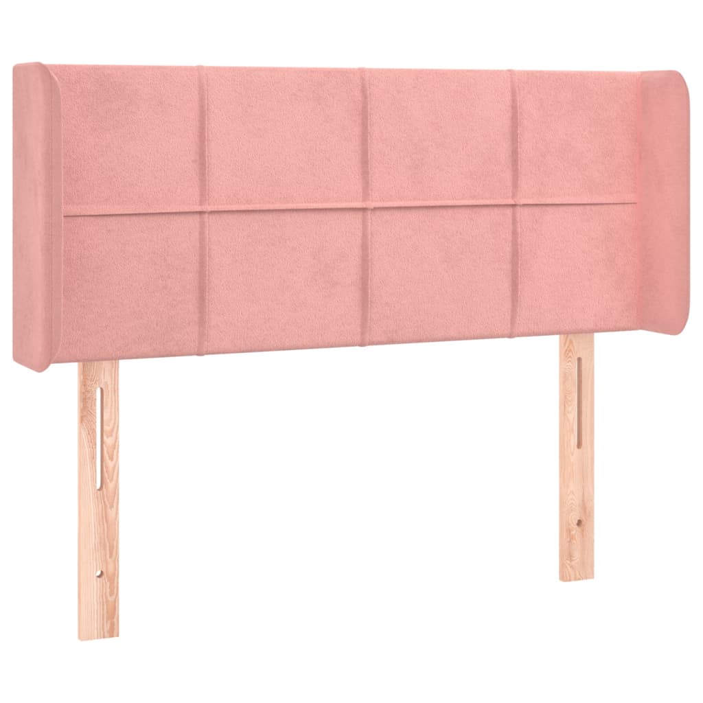 Hoofdbord Met Randen Fluweel 83 x 16 x 78/88 cm Roze