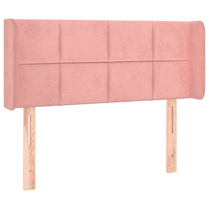 Hoofdbord Met Randen Fluweel 83 x 16 x 78/88 cm Roze